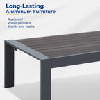 Table basse d'extérieur en aluminium tout temps