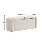 Banc de rangement ottoman rembourré orange / émeraude / noir / gris clair / beige / bleu marine