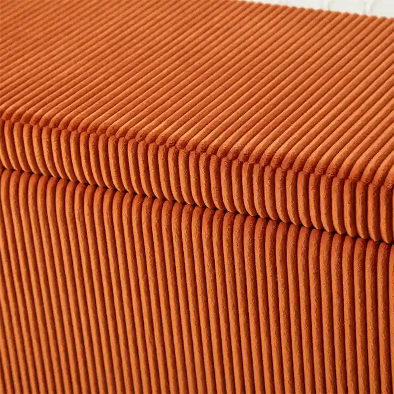 Banc de rangement ottoman rembourré orange / émeraude / noir / gris clair / beige / bleu marine