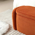 Banc de rangement ottoman rembourré orange / émeraude / noir / gris clair / beige / bleu marine