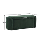 Banc de rangement ottoman rembourré orange / émeraude / noir / gris clair / beige / bleu marine