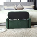 Banc de rangement ottoman rembourré orange / émeraude / noir / gris clair / beige / bleu marine