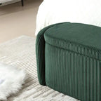 Banc de rangement ottoman rembourré orange / émeraude / noir / gris clair / beige / bleu marine