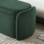 Banc de rangement ottoman rembourré orange / émeraude / noir / gris clair / beige / bleu marine