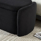 Banc de rangement ottoman rembourré orange / émeraude / noir / gris clair / beige / bleu marine