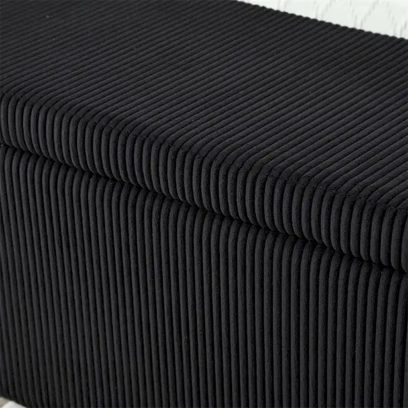 Banc de rangement ottoman rembourré orange / émeraude / noir / gris clair / beige / bleu marine