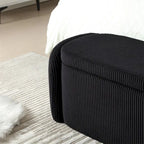 Banc de rangement ottoman rembourré orange / émeraude / noir / gris clair / beige / bleu marine
