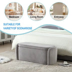 Banc de rangement ottoman rembourré orange / émeraude / noir / gris clair / beige / bleu marine