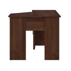 Bureau d'angle informatique 137 cm avec rangement Bing Cherry / Chêne blanc / Gris Cape Cod / Gris délavé