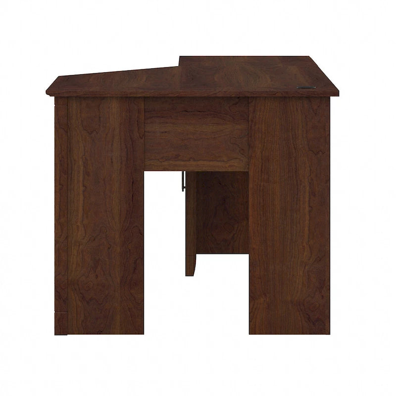 Bureau d'angle informatique 137 cm avec rangement Bing Cherry / Chêne blanc / Gris Cape Cod / Gris délavé