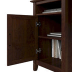 Bureau d'angle informatique 137 cm avec rangement Bing Cherry / Chêne blanc / Gris Cape Cod / Gris délavé