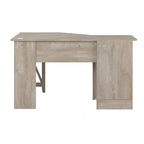 Bureau d'angle informatique 137 cm avec rangement Bing Cherry / Chêne blanc / Gris Cape Cod / Gris délavé