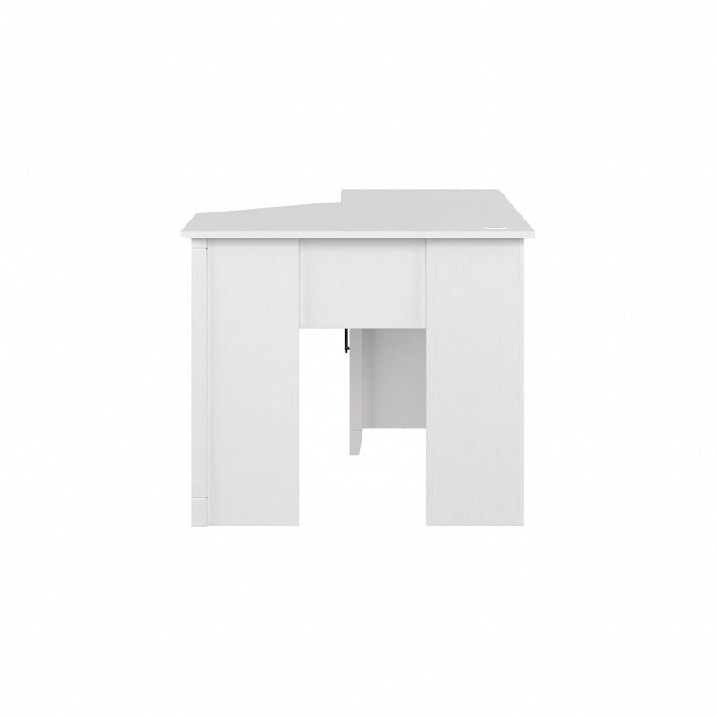 Bureau d'angle informatique 137 cm avec rangement Bing Cherry / Chêne blanc / Gris Cape Cod / Gris délavé