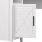 Bureau d'angle informatique 137 cm avec rangement Bing Cherry / Chêne blanc / Gris Cape Cod / Gris délavé