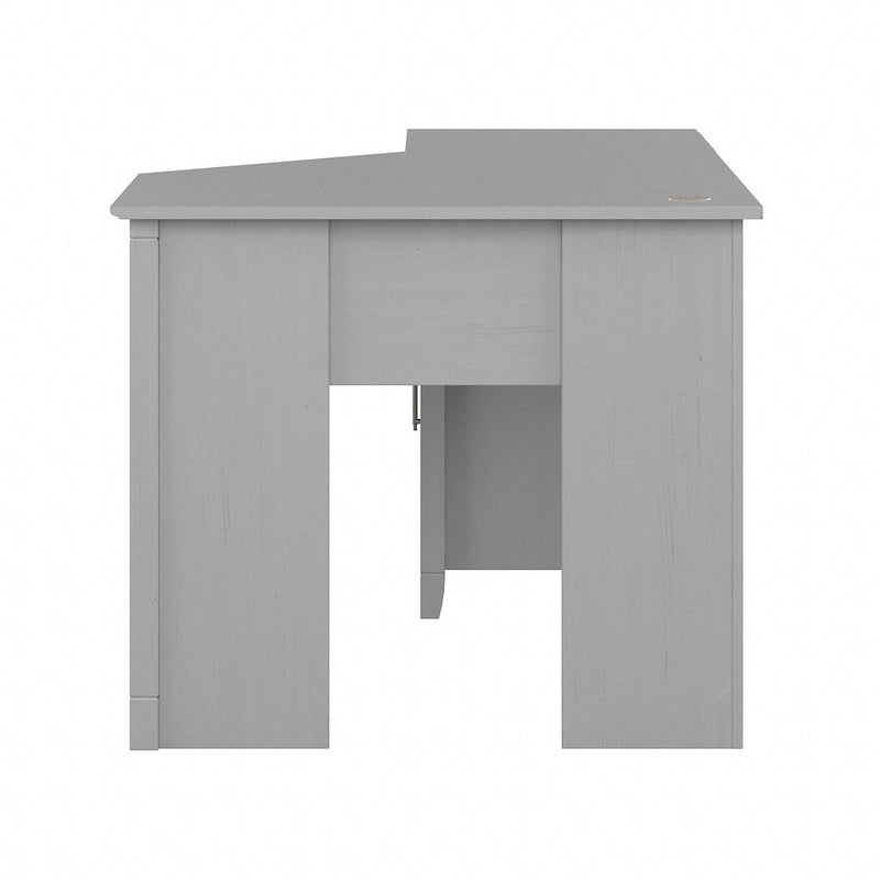 Bureau d'angle informatique 137 cm avec rangement Bing Cherry / Chêne blanc / Gris Cape Cod / Gris délavé