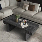 Table basse industrielle vintage de qualité supérieure avec structure à double niveau pour les salons et les bureaux