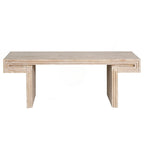 Table basse industrielle vintage de qualité supérieure avec structure à double niveau pour les salons et les bureaux