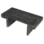 Table basse industrielle vintage de qualité supérieure avec structure à double niveau pour les salons et les bureaux