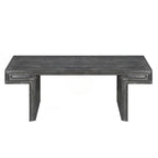 Table basse industrielle vintage de qualité supérieure avec structure à double niveau pour les salons et les bureaux