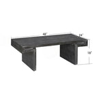 Table basse industrielle vintage de qualité supérieure avec structure à double niveau pour les salons et les bureaux