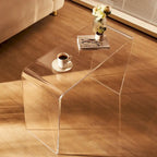 Table d'appoint/console rectangulaire en acrylique transparent, idéale pour l'intérieur et l'extérieur - 38x15x29 po