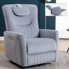 Fauteuil inclinable, pivotant et à bascule électrique avec soutien lombaire et cervical, ports de chargement USB et USB-C