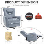 Fauteuil inclinable, pivotant et à bascule électrique avec soutien lombaire et cervical, ports de chargement USB et USB-C