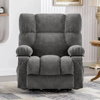 Fauteuil inclinable électrique bleu avec chauffage, massage, options d'inclinaison infinies, ports USB et poches latérales