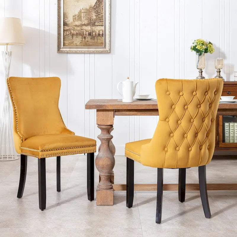 Chaise de salle à manger à dossier haut en velours beige/doré/gris/bleu, 1 personne