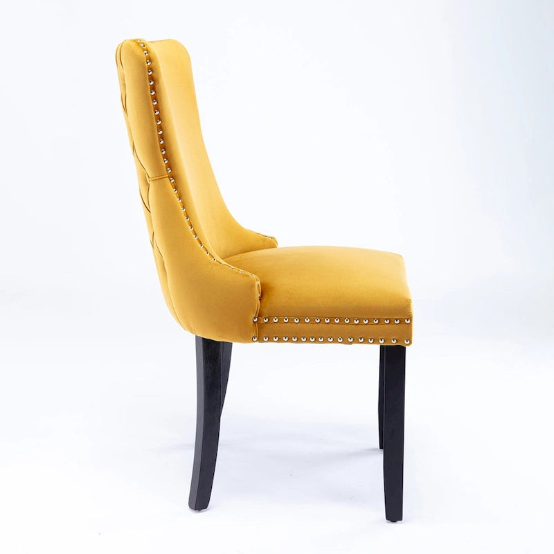 Chaise de salle à manger à dossier haut en velours beige/doré/gris/bleu, 1 personne