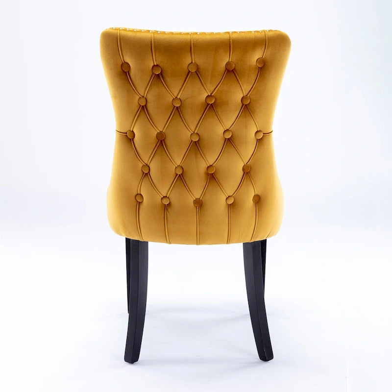 Chaise de salle à manger à dossier haut en velours beige/doré/gris/bleu, 1 personne
