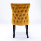 Chaise de salle à manger à dossier haut en velours beige/doré/gris/bleu, 1 personne