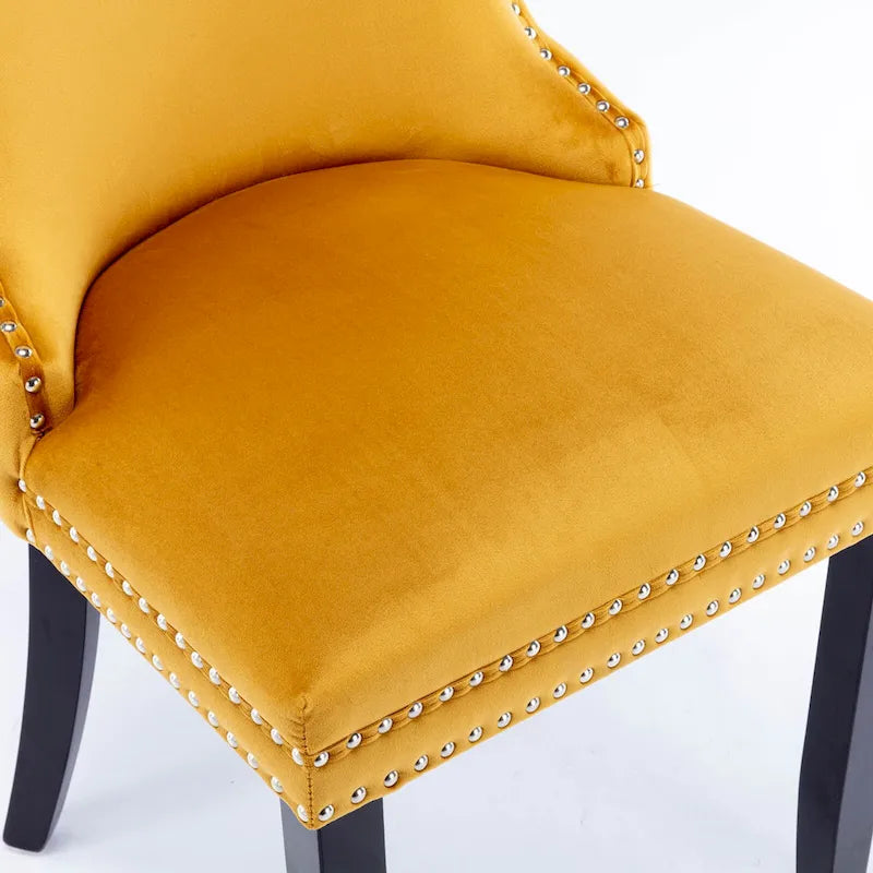 Chaise de salle à manger à dossier haut en velours beige/doré/gris/bleu, 1 personne