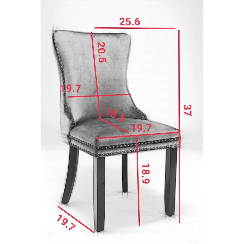 Chaise de salle à manger à dossier haut en velours beige/doré/gris/bleu, 1 personne