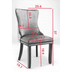 Chaise de salle à manger à dossier haut en velours beige/doré/gris/bleu, 1 personne
