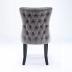 Chaise de salle à manger à dossier haut en velours beige/doré/gris/bleu, 1 personne
