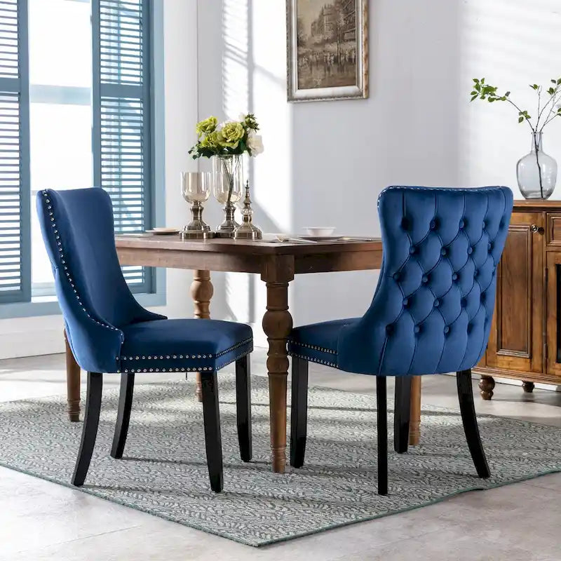 Chaise de salle à manger à dossier haut en velours beige/doré/gris/bleu, 1 personne