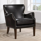 Douglas Faux Leather High Leg Slope Arm Accent Chair by 
