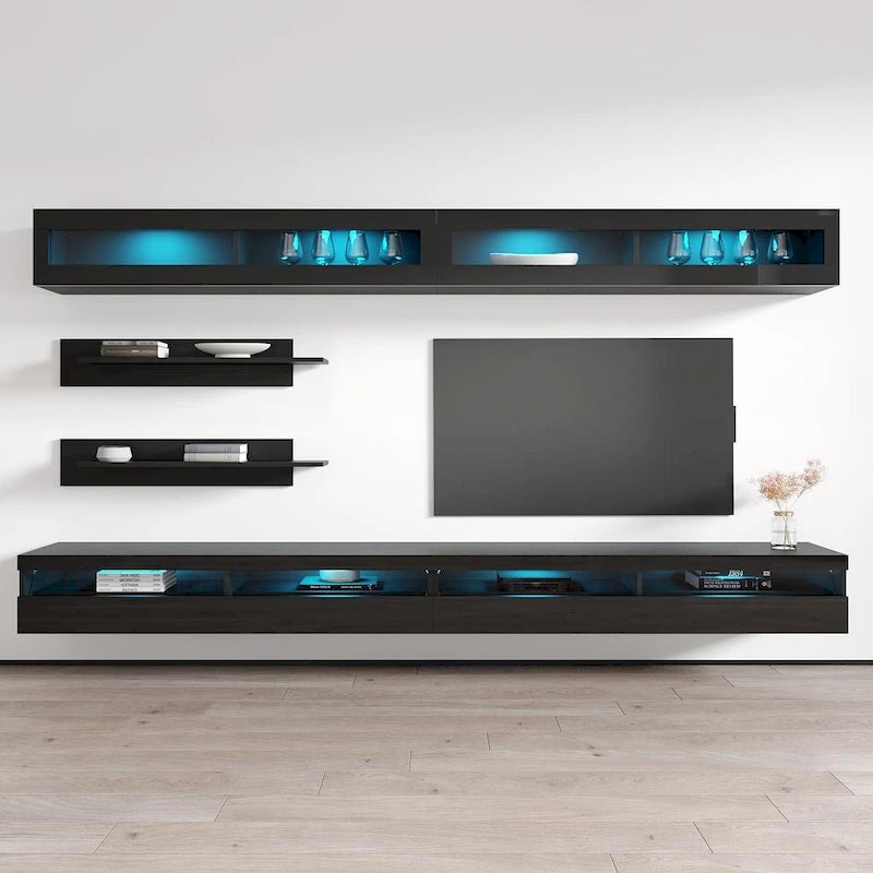 Ensemble de meuble TV flottant mural moderne I2 35