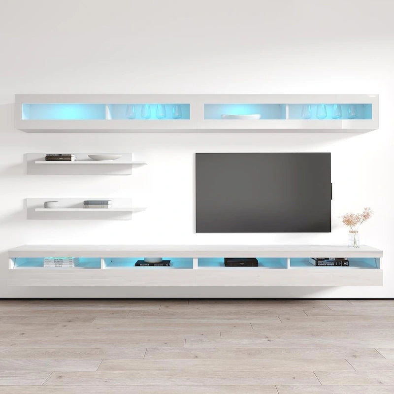Ensemble de meuble TV flottant mural moderne I2 35