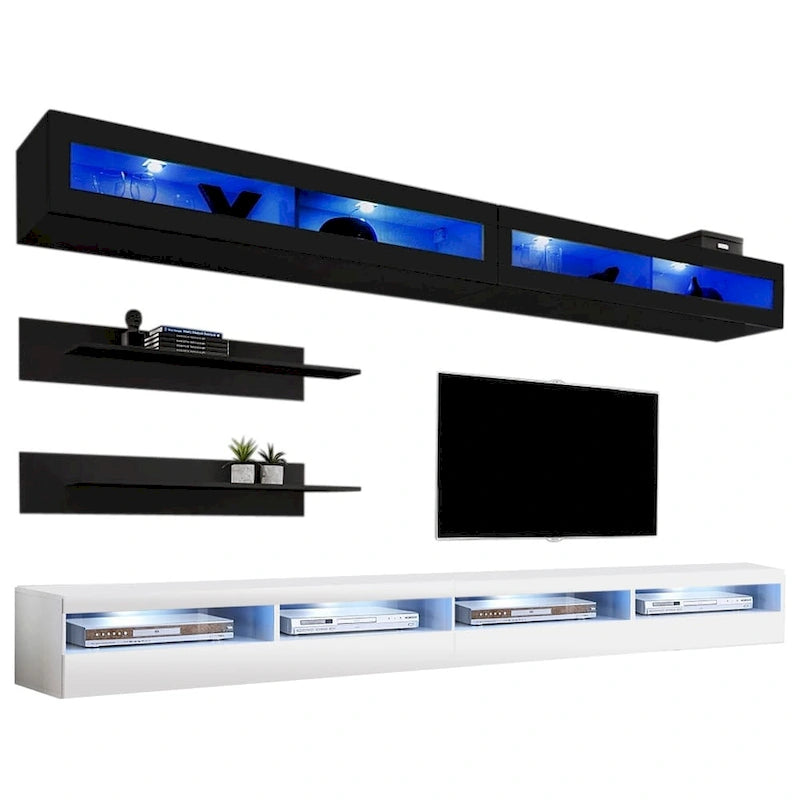 Ensemble de meuble TV flottant mural moderne I2 35