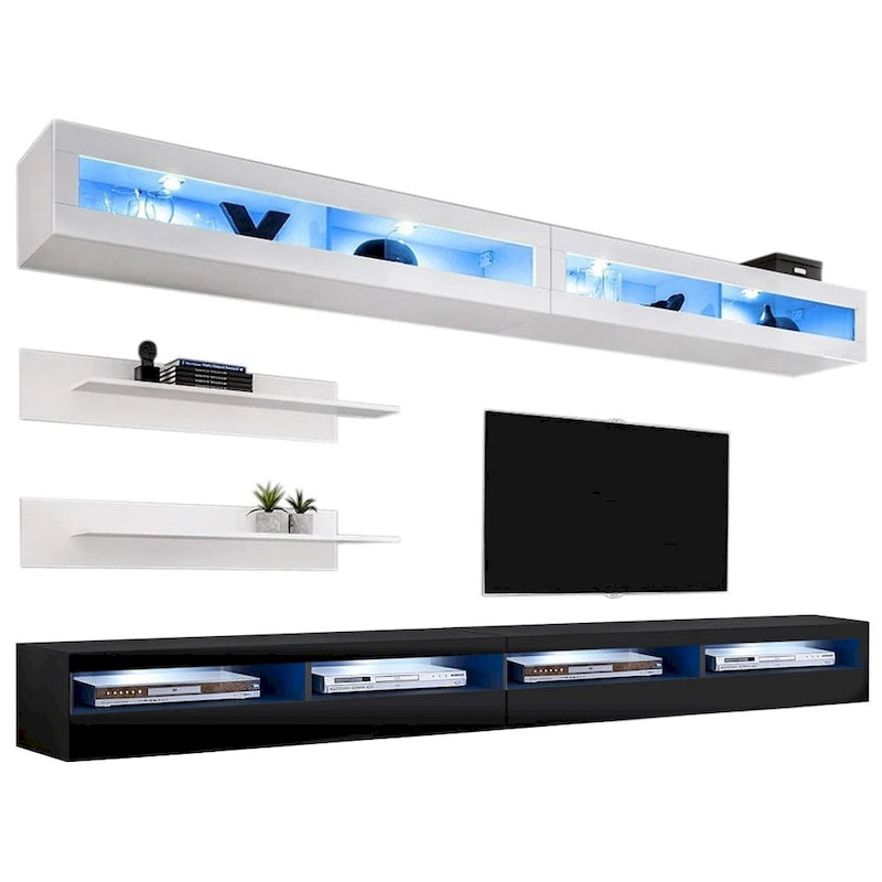 Ensemble de meuble TV flottant mural moderne I2 35