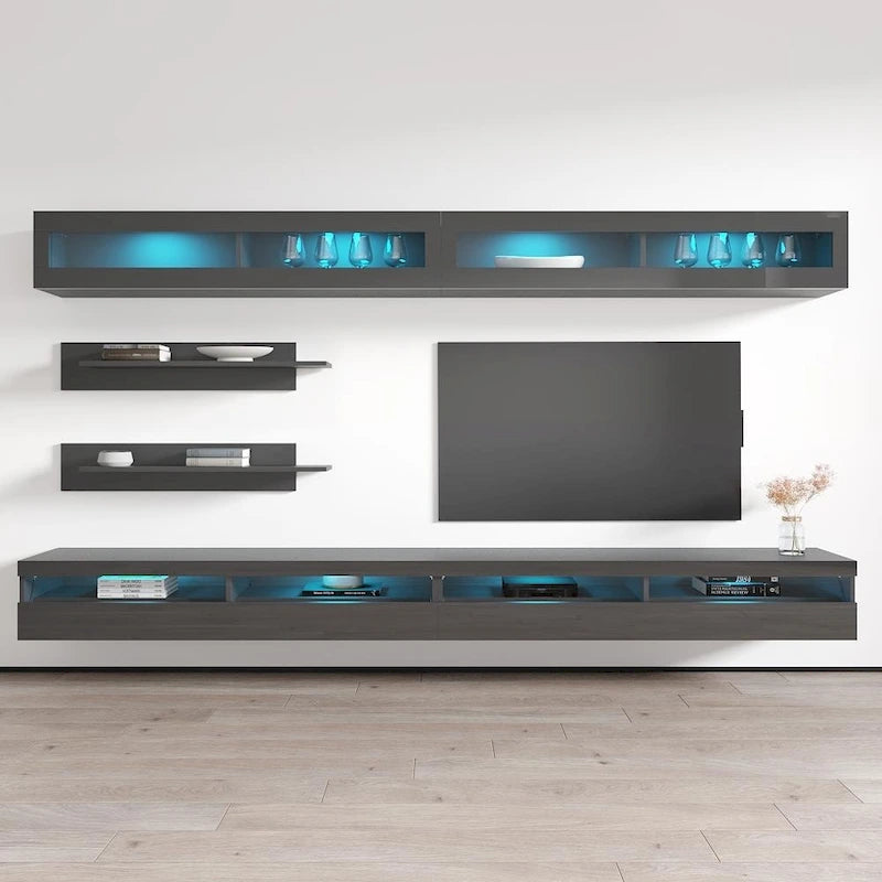 Ensemble de meuble TV flottant mural moderne I2 35