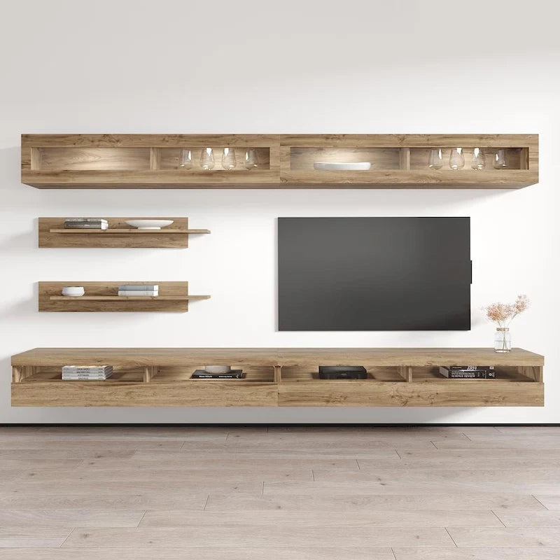 Ensemble de meuble TV flottant mural moderne I2 35