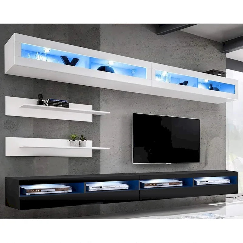 Ensemble de meuble TV flottant mural moderne I2 35