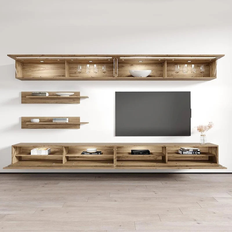 Ensemble de meuble TV flottant mural moderne I2 35