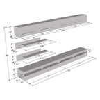 Ensemble de meuble TV flottant mural moderne I2 35