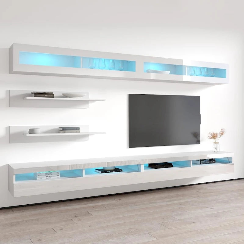 Ensemble de meuble TV flottant mural moderne I2 35