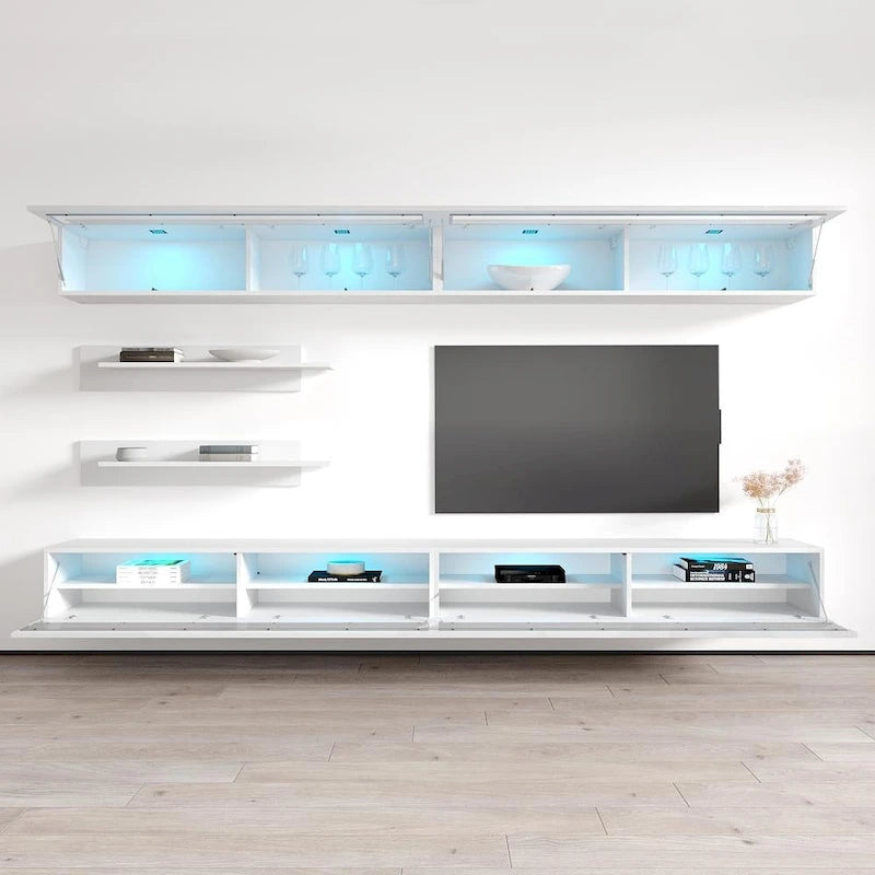 Ensemble de meuble TV flottant mural moderne I2 35