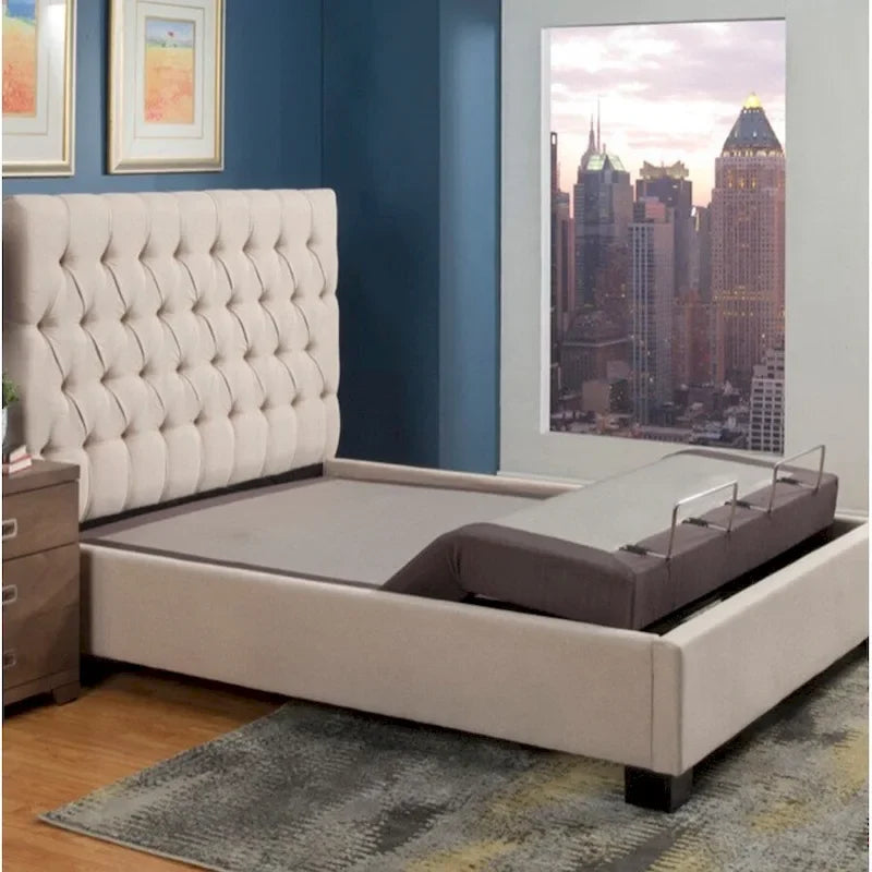 Sommier électrique réglable simple / simple XL / grand lit / très grand lit / très grand lit californien avec inclinaison de la tête et des pieds, 1-2 personnes